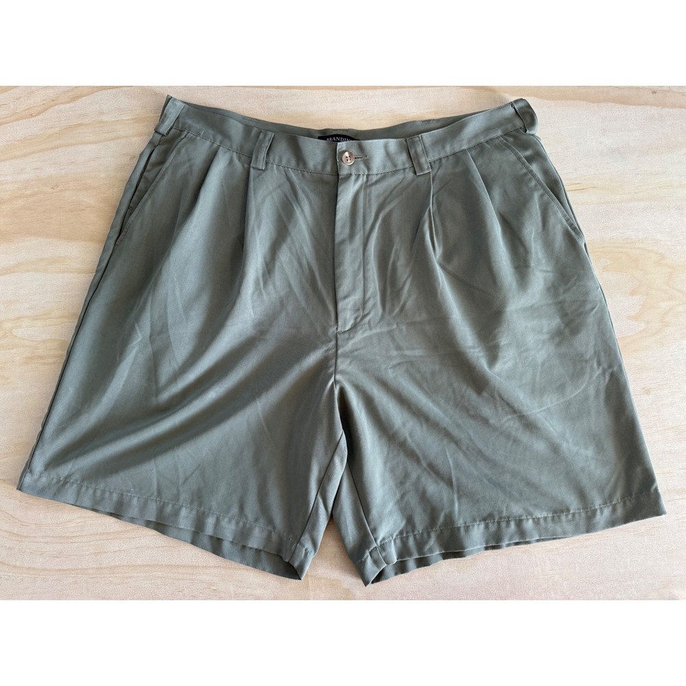 Brandini Pleated Shorts Mens 38 Sage Green Preppy‎ Golf Classic Resortwear Prep
